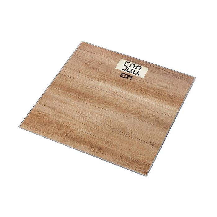 Edm Báscula de Baño Digital Efecto Madera Máximo 180 kg 0 Edm Báscula de Baño Digital Efecto Madera Máximo 180 kg 0