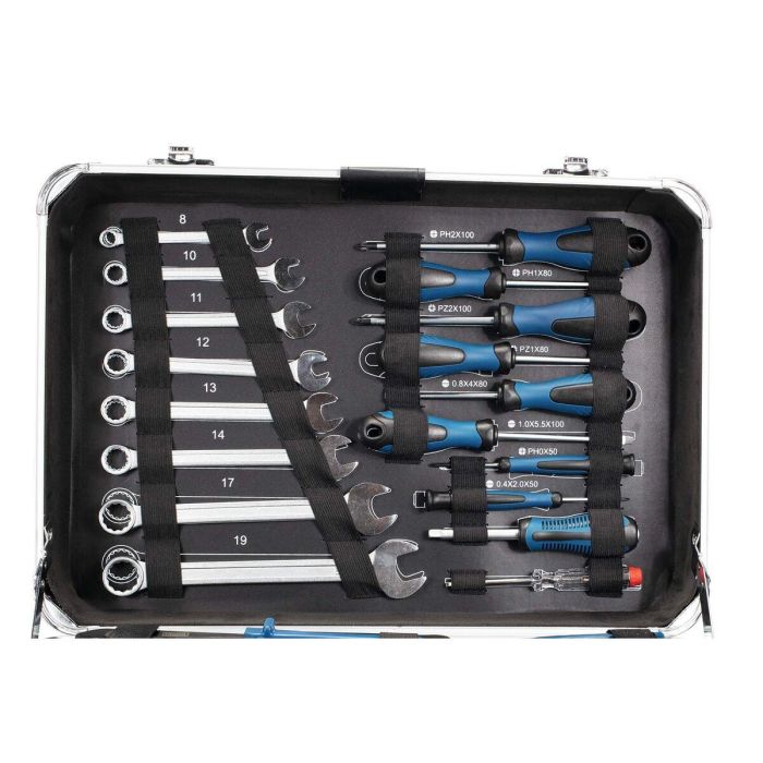 Scheppach TB150 Maletín de Herramientas Metálico 101 Piezas Cromo Vanadio para Bricolaje y Reparaciones del Hogar 4 Scheppach TB150 Maletín de Herramientas Metálico 101 Piezas Cromo Vanadio para Bricolaje y Reparaciones del Hogar 4