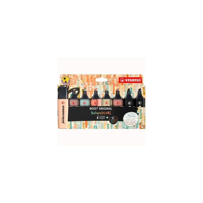 Stabilo Marcador Boss Original Naturecolors Colores Surtidos Estuche 6+2 Ud Stabilo Marcador Boss Original Naturecolors Colores Surtidos Estuche 6+2 Ud