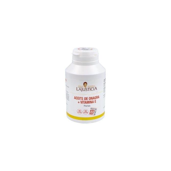 ANA MARIA LAJUSTICIA Aceite de Onagra + Vitamina E, 275 Perlas. Mantenimiento de tejidos en condiciones normales.