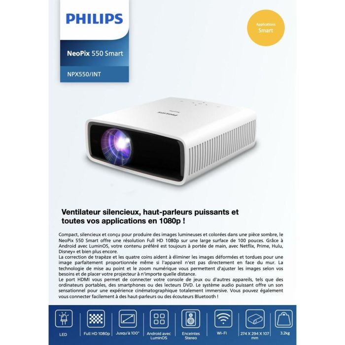 Proyector Philips NPX550 HD 1920 x 1080 px 11 Proyector Philips NPX550 HD 1920 x 1080 px 11