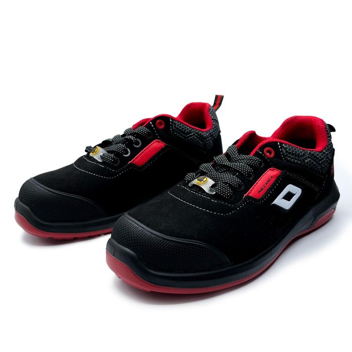 Omp Zapatillas de Trabajo Seguridad S3 SRC ESD Pro Urban Talla 44 Negro Rojo OMPS90024416 2