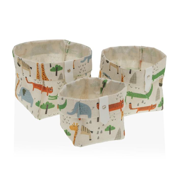 Set 3 Cestas Cuadr. Safari Versa 14CM (2 Unidades) Set 3 Cestas Cuadr. Safari Versa 14CM (2 Unidades)