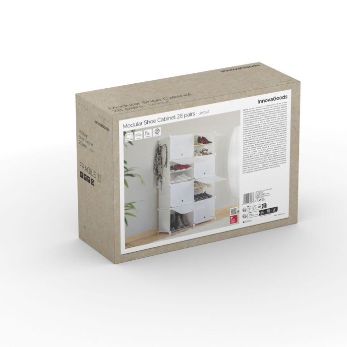 Zapatero Modular Portátil InnovaGoods Blanco 1