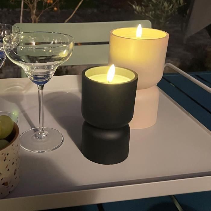 Lámpara de mesa para exterior - BRILLIANT - LOVERE - Plástico - 3 W - Forma de vela - Beige y marrón claro 4 Lámpara de mesa para exterior - BRILLIANT - LOVERE - Plástico - 3 W - Forma de vela - Beige y marrón claro 4