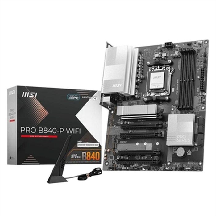 MSI PRO B840-P WiFi Placa Base AMD B840 Zócalo AM5 ATX DDR5 M.2 Wi-Fi 7 13