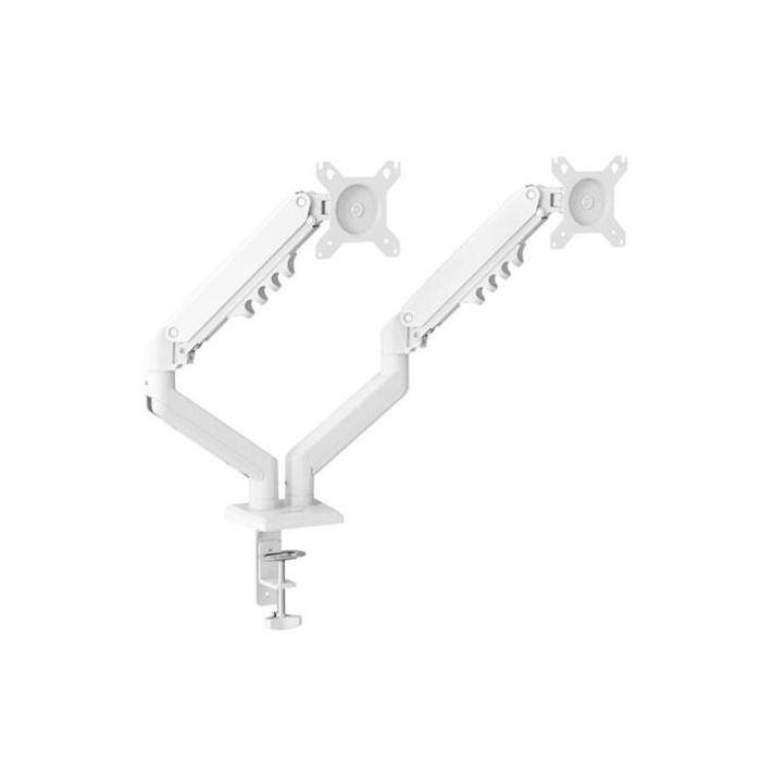 Nilox Soporte De Mesa Giratorio E Inclinable 2 Brazos Articulado Hasta 32" Blanco