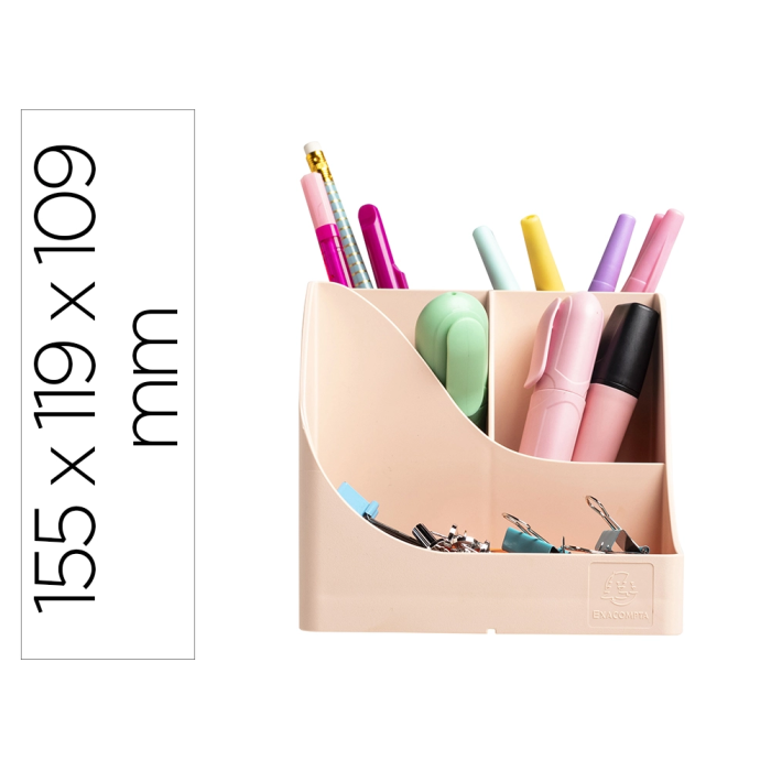 Plasticforte Cubilete portalapices Skandi plastico reciclado color nude 155x119x109 mm 0 Plasticforte Cubilete portalapices Skandi plastico reciclado color nude 155x119x109 mm 0