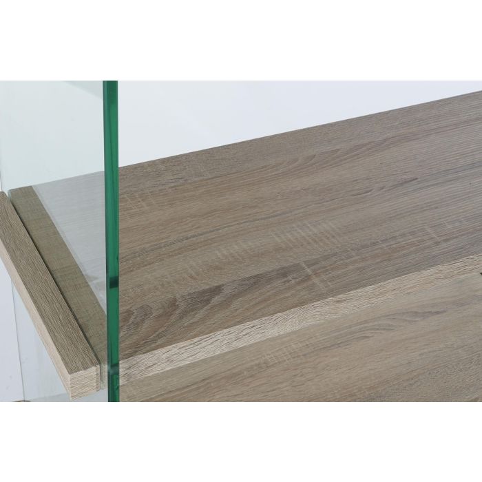 DKD Home Decor Green house 21 Estanteria Moderno Natural Transparente Cristal y MDF 90 x 35 x 180 cm 2