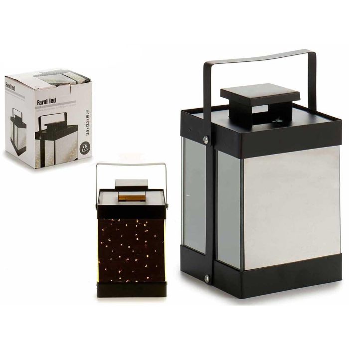 Farol Metal Negro 10 Leds Espejo Pequeño Giftdecor 12.5x18.5x12.5 cm (6 Unidades) Farol Metal Negro 10 Leds Espejo Pequeño Giftdecor 12.5x18.5x12.5 cm (6 Unidades)