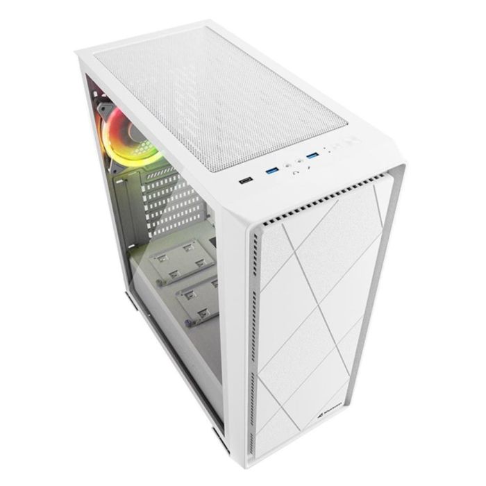SHARKOON VS8 RGB Midi Tower Blanco Caja ATX con panel de cristal templado y ventiladores RGB 2