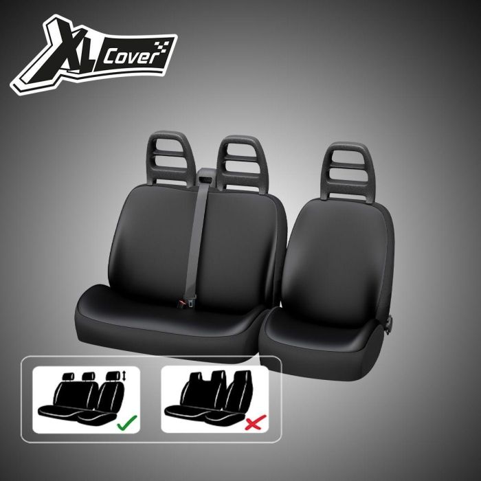 Fundas para asientos de coche XLCOVER - Vehículo utilitario - Fundas para asiento del conductor y asiento corrido 4 Fundas para asientos de coche XLCOVER - Vehículo utilitario - Fundas para asiento del conductor y asiento corrido 4