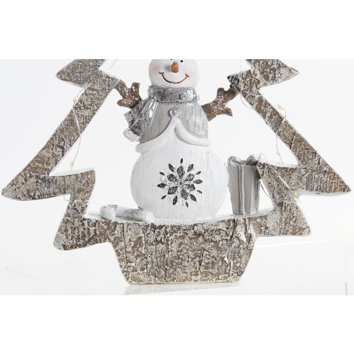 DKD Home Decor Figura Decorativa de Navidad Árbol Moderna Resina Blanco y Gris con Luz LED, Funciona con 3 Pilas LR44, 5 x 23.5 x 21.5 cm 3 DKD Home Decor Figura Decorativa de Navidad Árbol Moderna Resina Blanco y Gris con Luz LED, Funciona con 3 Pilas LR44, 5 x 23.5 x 21.5 cm 3