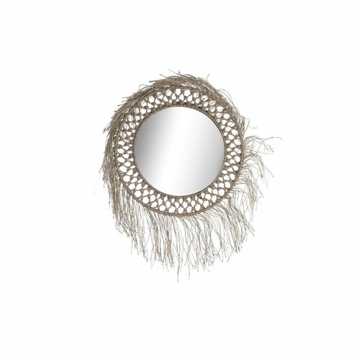Espejo de pared DKD Home Decor Natural Bali 60 x 4 x 60 cm Espejo de pared DKD Home Decor Natural Bali 60 x 4 x 60 cm