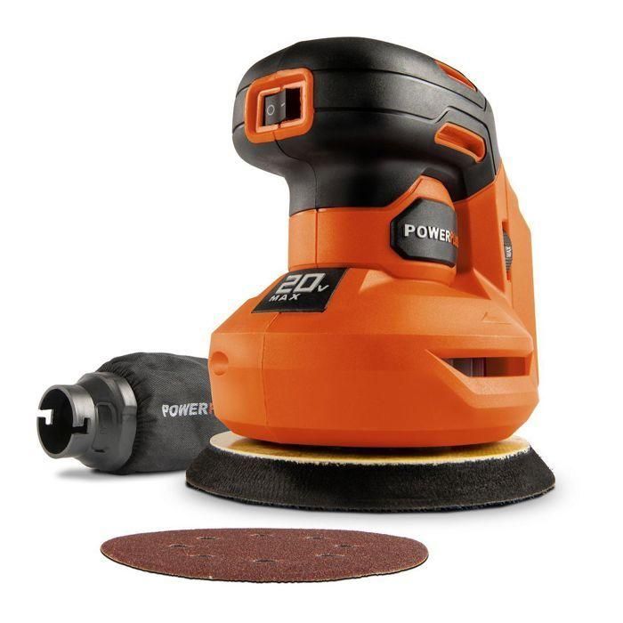 Lijadora excéntrica inalámbrica 20V Ø125 + 1x abrasivo G80 - dual potencia POWDP50400 - Entregado sin batería o cargador Lijadora excéntrica inalámbrica 20V Ø125 + 1x abrasivo G80 - dual potencia POWDP50400 - Entregado sin batería o cargador