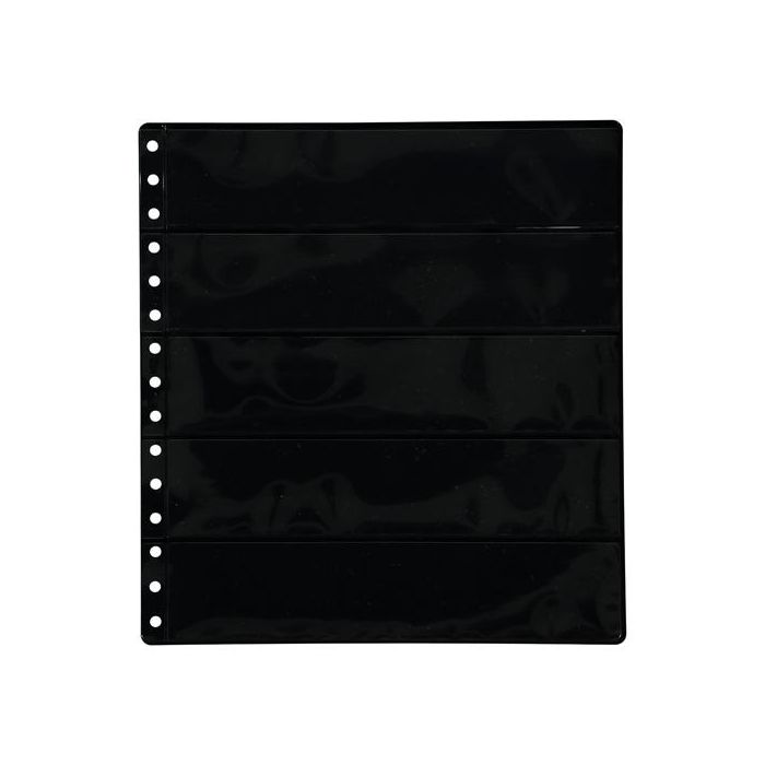 Funda Para Album De Sellos Pardo Lam.C.Negra 5 Aloj.Lado (Set de 10)