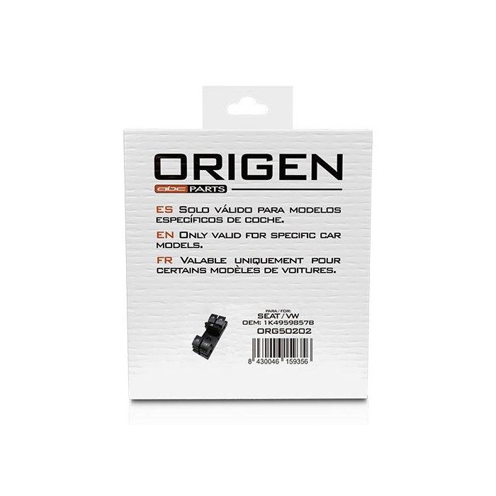 Seat 1K4959857B Botón Elevalunas para Elevar Cristal Compatible con Seat y Volkswagen 2