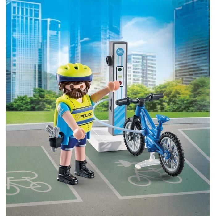 Figura patrulla en bicicleta playmobil city action. 1 Figura patrulla en bicicleta playmobil city action. 1