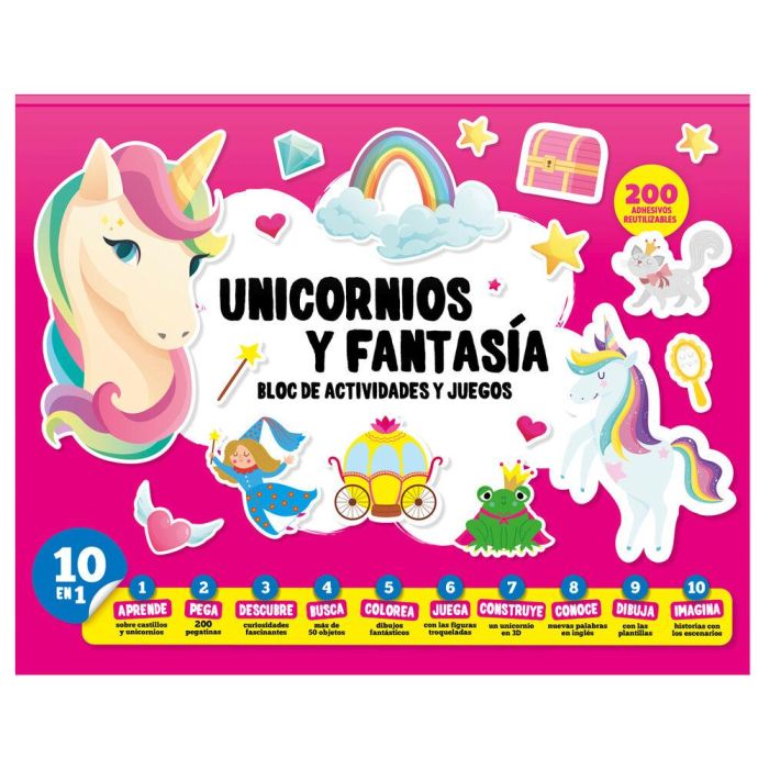 Juego Imagiland Bloc De Actividades Y Juegos Unicornios Y Fantasia