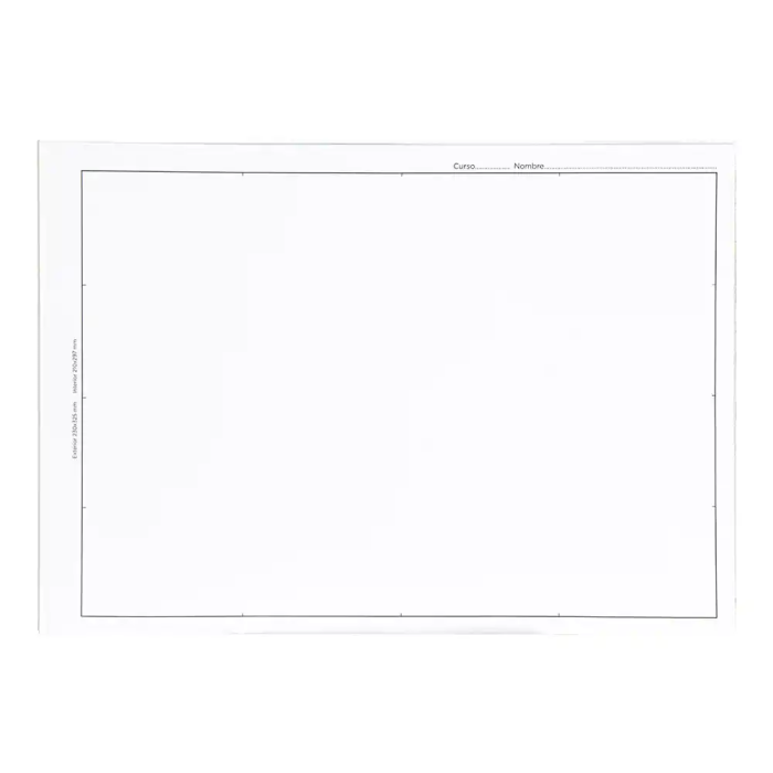 Liderpapel Bloc Dibujo Lineal Encolado 230x325mm 20 Hojas 180 gr/m2 con Recuadro 3