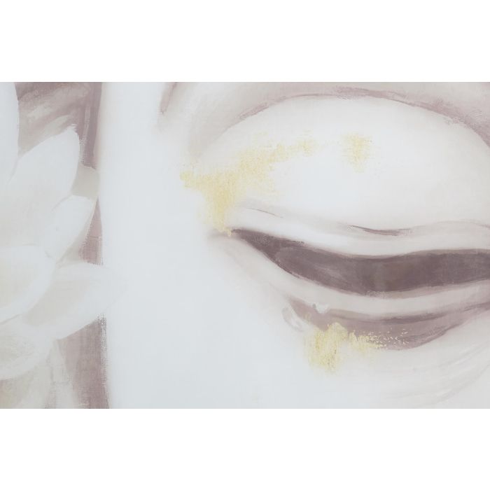 DKD Home Decor Cuadro Oriental Beige Amarillo Aluminio Cristal Buda 120 x 4 x 80 cm (2 Unidades) 2