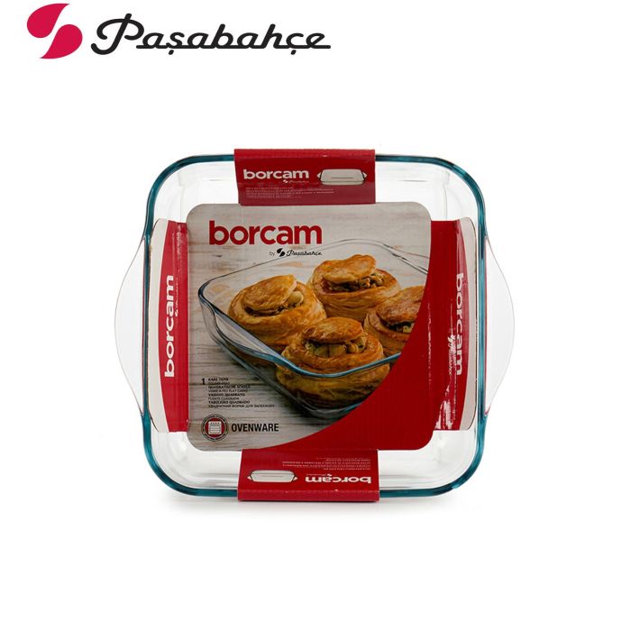 Bandeja Cuadrada con Asas 1950ml Pasabahce - Vidrio Borosilicato 22x6x25.5cm (6 Unidades) 2 Bandeja Cuadrada con Asas 1950ml Pasabahce - Vidrio Borosilicato 22x6x25.5cm (6 Unidades) 2
