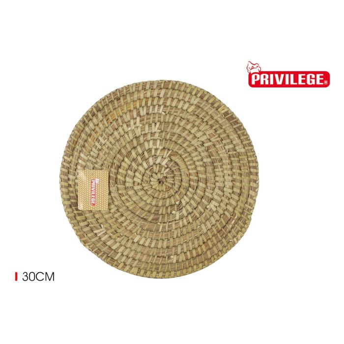 Salvamantel redondo de mimbre Ø30 cm - Privilege (18 Unidades) Salvamantel redondo de mimbre Ø30 cm - Privilege (18 Unidades)