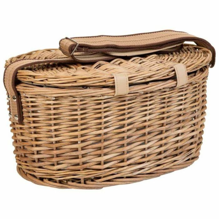 Cesta de Picnic Alexandra House Living Gris Natural Mimbre 5