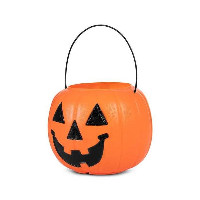 Cesta calabaza naranja talla 21,6 x 21,6 x 30,5 cm 1 Cesta calabaza naranja talla 21,6 x 21,6 x 30,5 cm 1