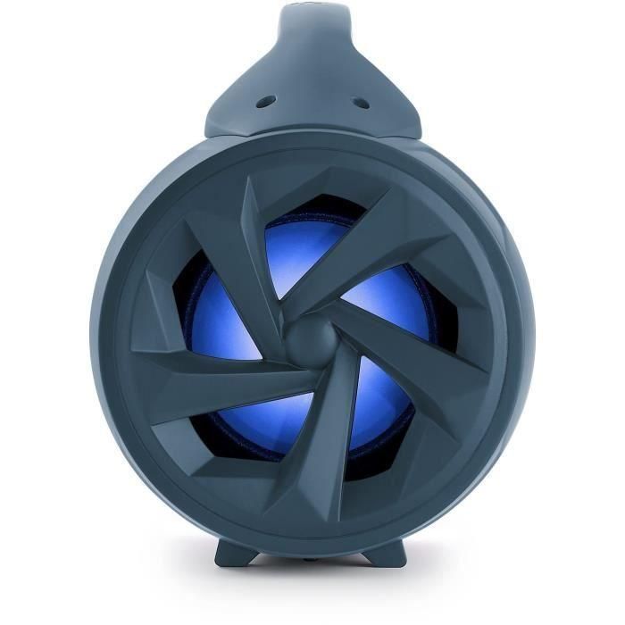 BIGBEN PARTYBTLITEDB Altavoz inalámbrico Bluetooth con Micrófono, Efectos de Luz, USB, Micro-SD y AUX-IN - 50W - Azul Oscuro 3