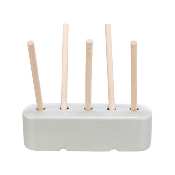 Comedero Trixie Gris Madera Cerámica 26 × 23 × 17 CM Heno 4