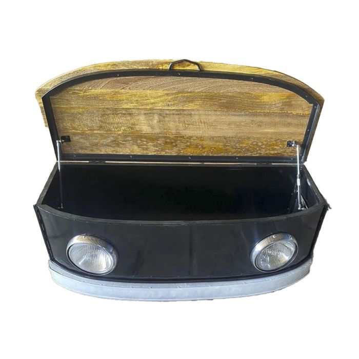 Mesa de Centro DKD Home Decor Negro Hierro Madera de mango 120 x 45 x 45 cm 4