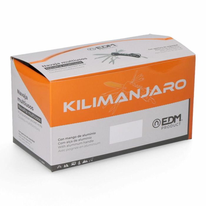 Navaja multiusos EDM 08556 Kilimanjaro Negro Mosquetón 2