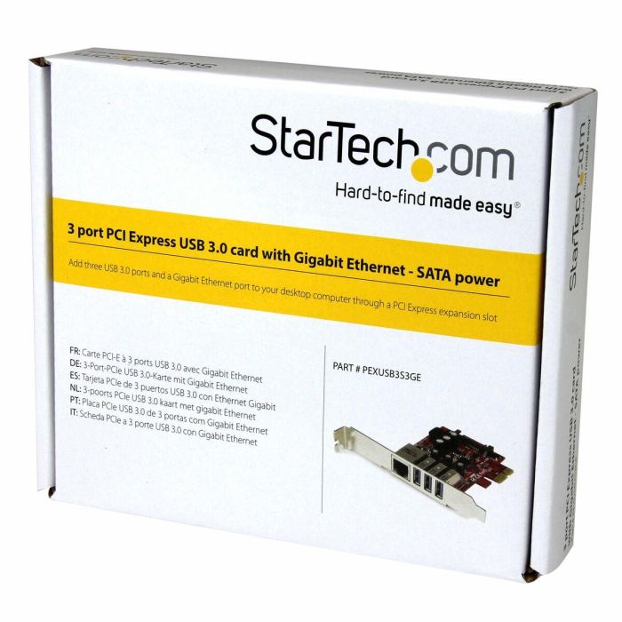 Tarjeta PCI Startech PEXUSB3S3GE 1 Tarjeta PCI Startech PEXUSB3S3GE 1