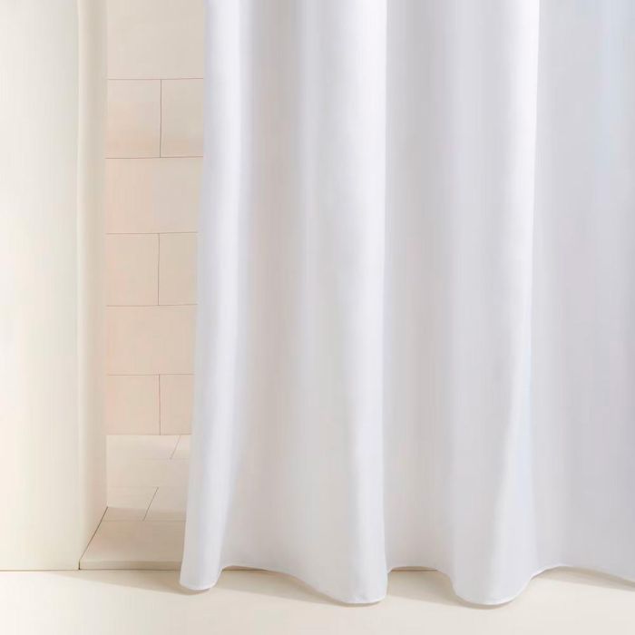 Exma Cortina de Baño Basic Blanca 180 x 180 cm Impermeable Anti-moho Apta Lavadora 1