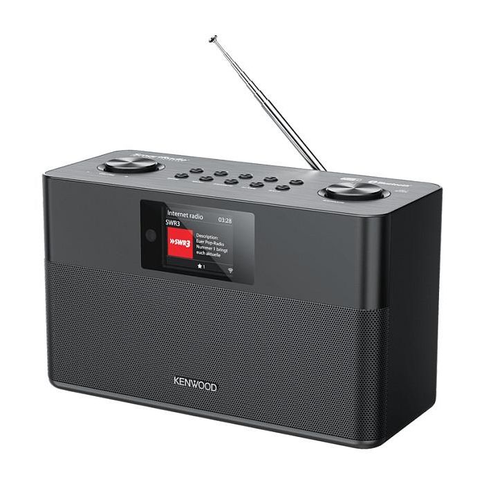 Kenwood CR-ST100S-B Radio Internet Digital con DAB+/FM, Bluetooth, Wi-Fi, Spotify, Altavoces, Pantalla TFT 2.3", Mando a Distancia, Negro