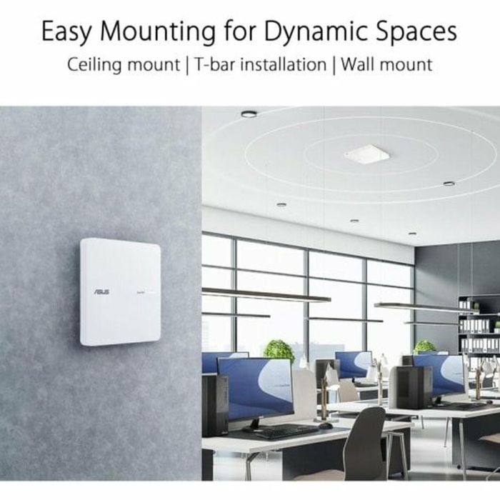 ASUS EBA63 Access Point WiFi AX3000 Dual-band PoE Blanco 2402 Mbit/s 5 ASUS EBA63 Access Point WiFi AX3000 Dual-band PoE Blanco 2402 Mbit/s 5