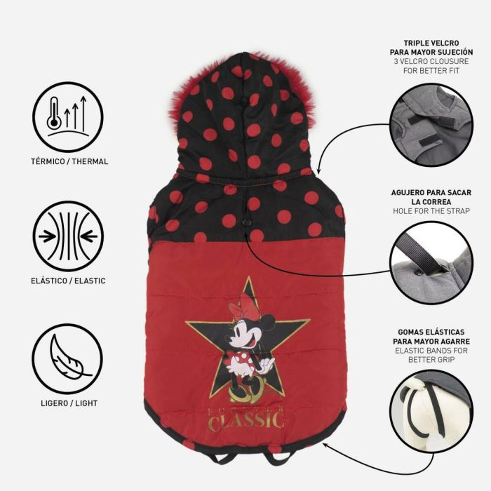 Abrigo para Perro Minnie Mouse Negro XS Rojo 8