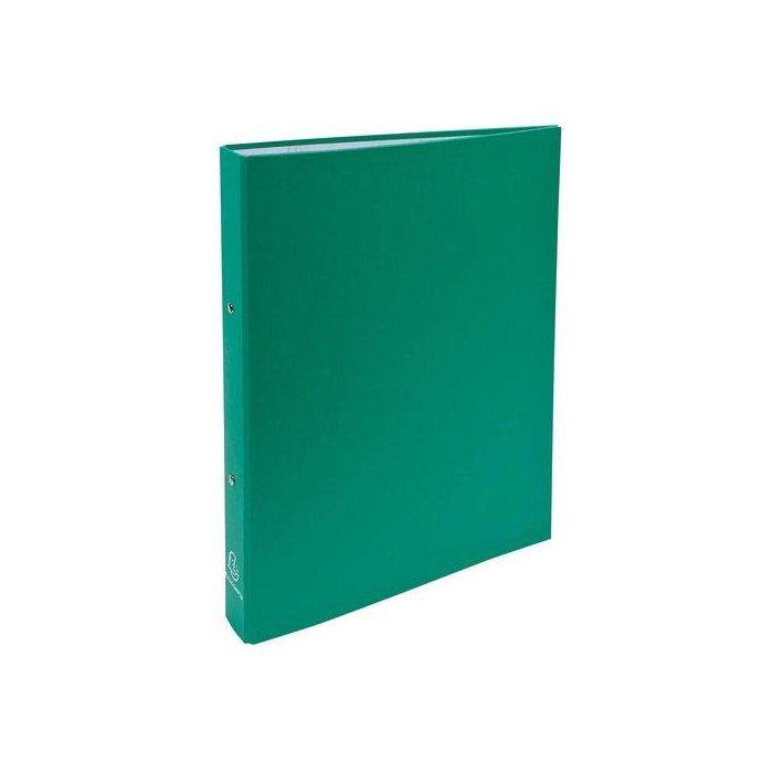 Exacompta Carpeta de 2 Anillas 30mm Redondas DIN A4 Cartón Forrado Verde Oscuro