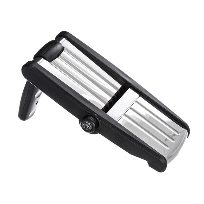 5Five Mandolina Multirrallador con 3 Tipos de Corte, Acero Inoxidable y Polipropileno, Color Metálico/Negro 0 5Five Mandolina Multirrallador con 3 Tipos de Corte, Acero Inoxidable y Polipropileno, Color Metálico/Negro 0