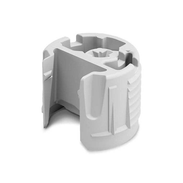 Italiana Ferramenta PK2 PRO Cazoleta Soporte Unión Excéntrica Ø18mm para Estantes Enclavamiento SP19/SP25 Acabado Gris