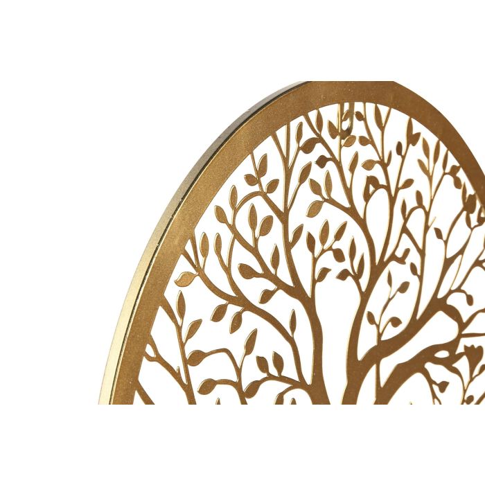 Decoracion Pared Shabby DKD Home Decor Dorado 1 x 40 x 40 cm (4 Unidades) 1