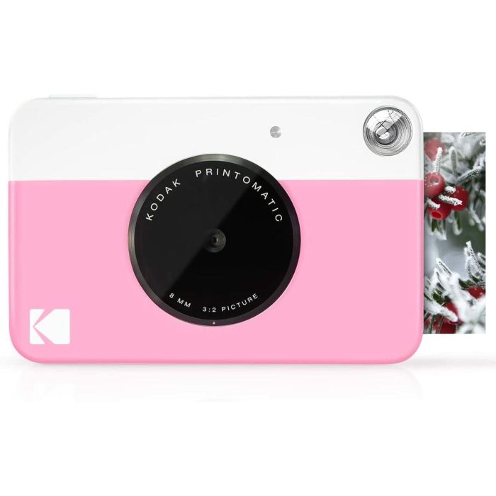 Kodak RODOMATICPK Cámara Instantánea Digital Printomatic Sensor 5MP Imprime Fotos 2x3 Pulgadas Rosa Papel ZINK Adhesivo Duradero