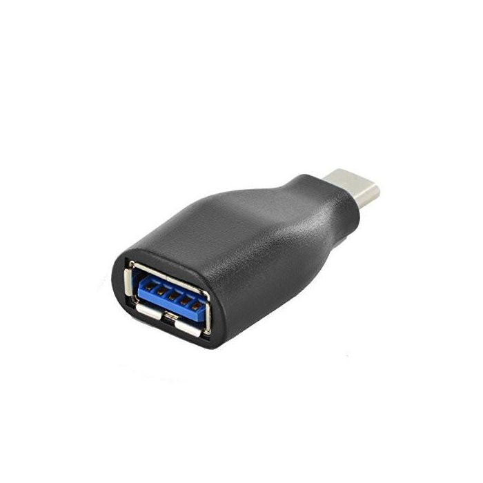 Ewent EW-100518-000-N-P Adaptador de Género USB 3.1 Type C Macho a Type A Hembra, 5 Gbps, Negro