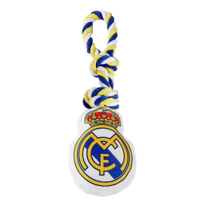 Cerdá Juguete de Cuerda para Perro | Licencia Oficial Real Madrid | Accesorios para Mascotas | Ideal para Masticar y Jugar | Blanco | 15x33x10 cm 4