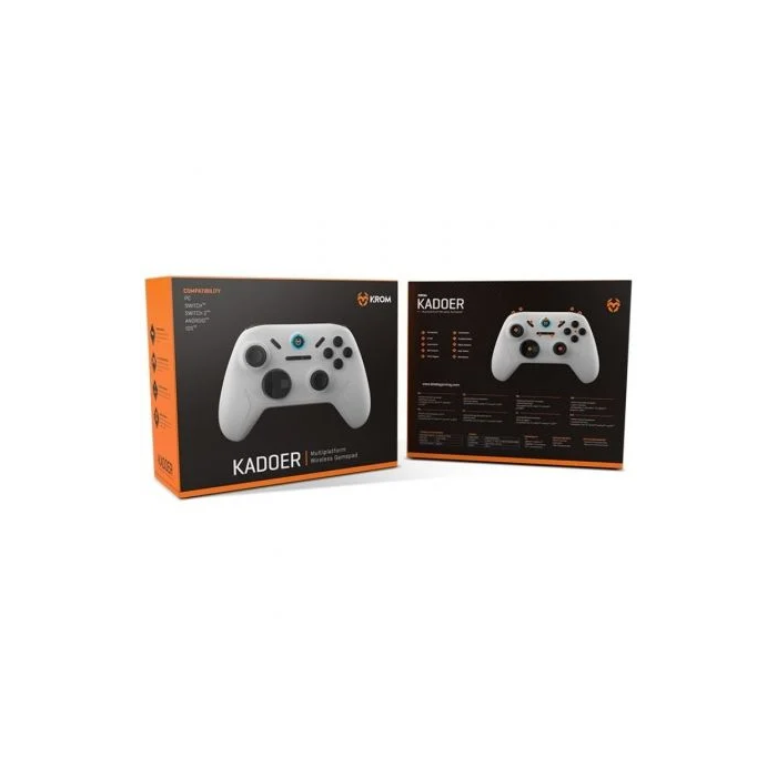 KROM Kadoer Gamepad Blanco Bluetooth/USB Analógico/Digital para Android, Nintendo Switch, PC, iOS 4