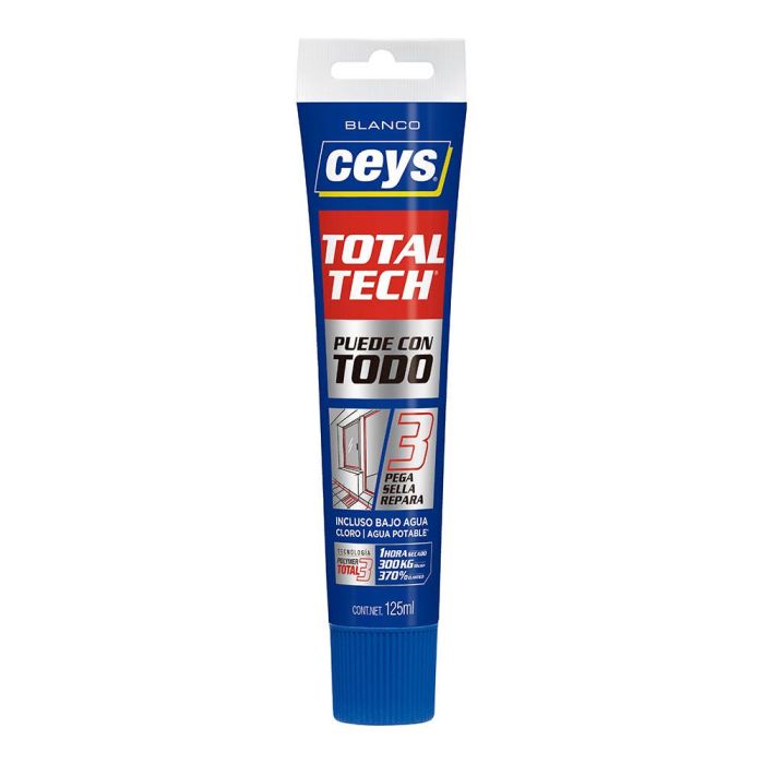 Ceys Total Tech Blanco Masilla Adhesiva Tubo 125 ml 0 Ceys Total Tech Blanco Masilla Adhesiva Tubo 125 ml 0