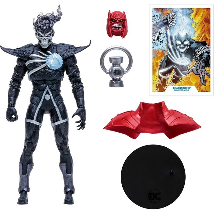 Mcfarlane Toys DC Comics Multiverse Figura Deathstorm Blackest Night 18 cm articulada con base y complementos 1