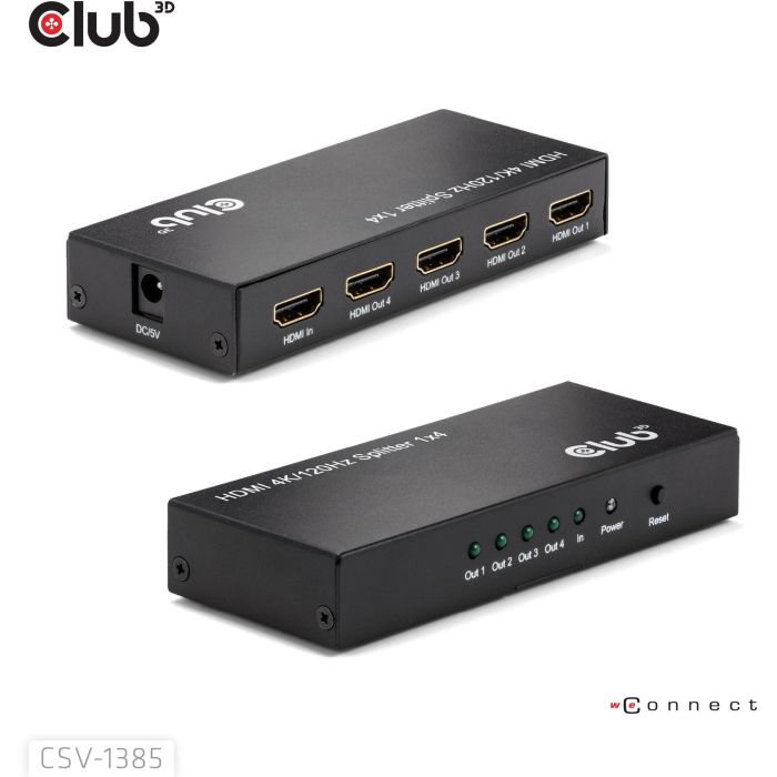 Club3D HDMI Splitter 1 Entrada -> 4 Salidas 4K120Hz UHD 6