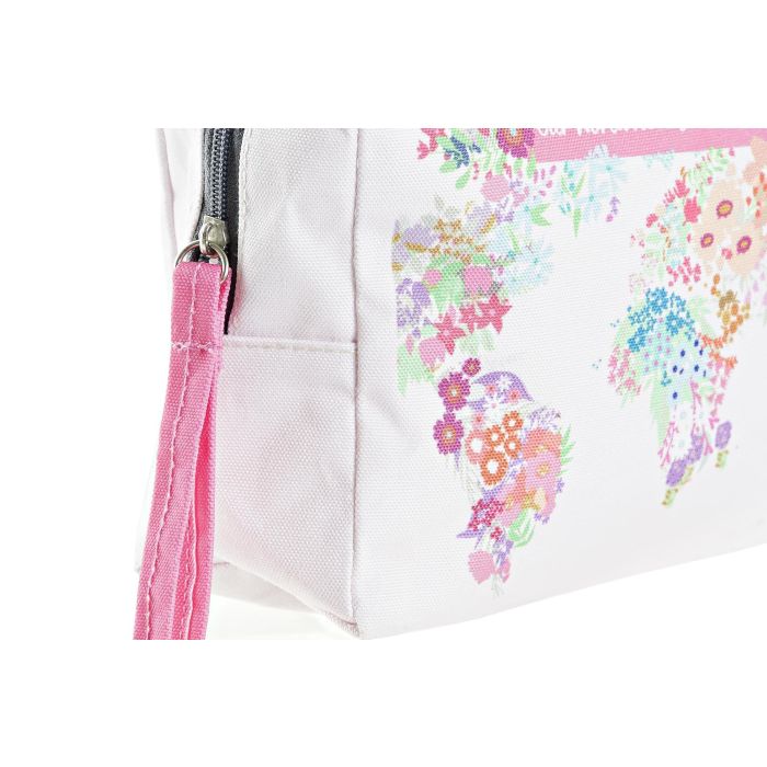 DKD Home Decor Neceser Urban World&flowers - Azul Rosa - 6 x 12 x 15 cm (12 Unidades) 1